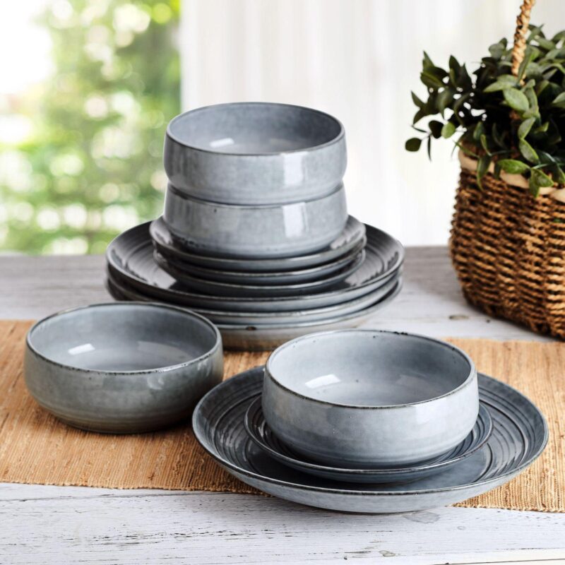 Mikasa Jensen 12-Piece Stoneware Dinnerware Set - Image 2