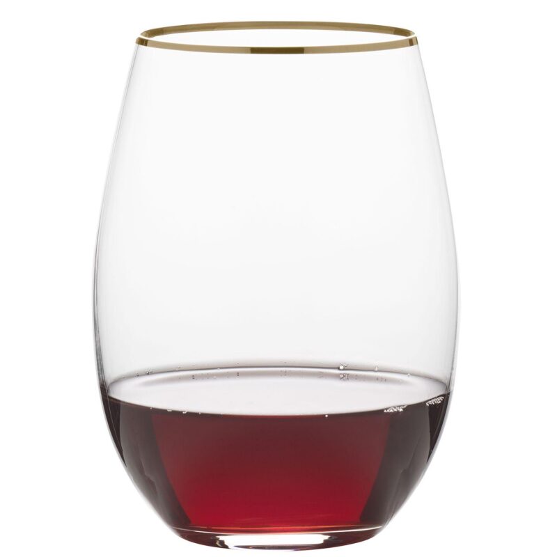 Mikasa Julie Gold 4 pc Stemless Wine Glasses Set - Image 5