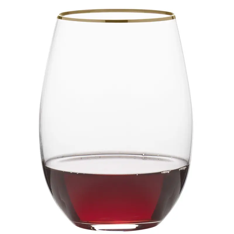 Mikasa Julie Gold 4 pc Stemless Wine Glasses Set - Image 5