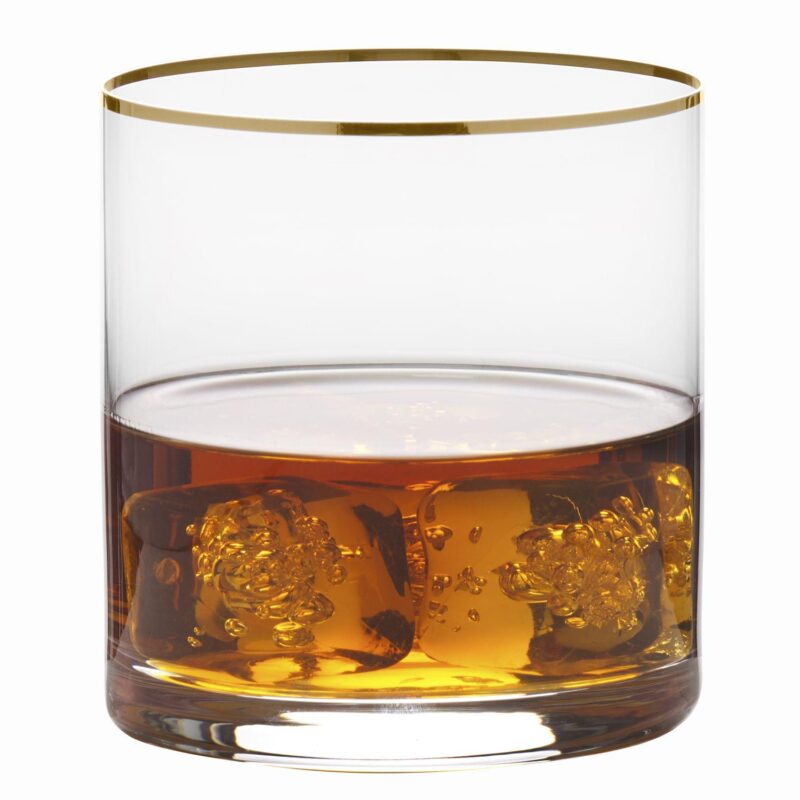 Mikasa Julie Gold 4 pc Double Old Fashioned Glasses Set - Image 4