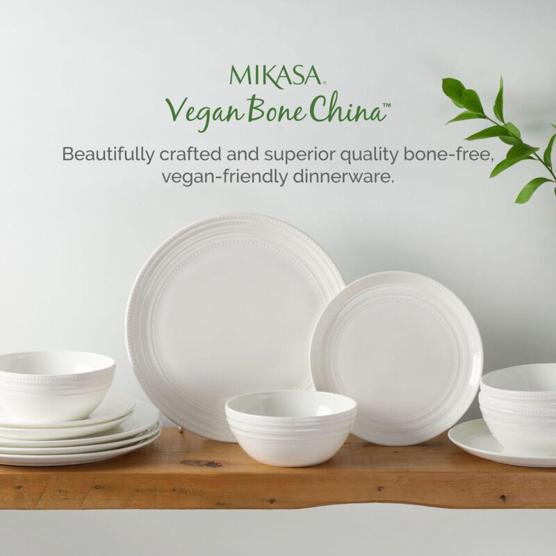 Mikasa Kamryn 12-Piece Vegan Bone Dinnerware Set - Image 7