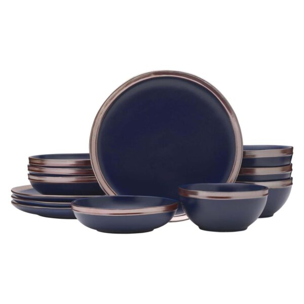 Mikasa Miller Blue 12-Piece Stoneware Dinnerware Set