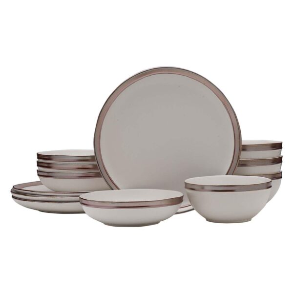 Mikasa Miller White 12-Piece Stoneware Dinnerware Set