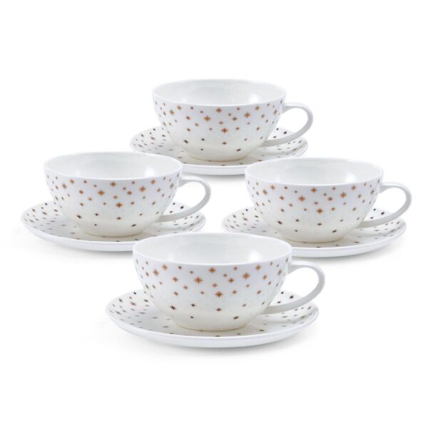 Mikasa Millie Gold 4 pc Cup and Saucer Set