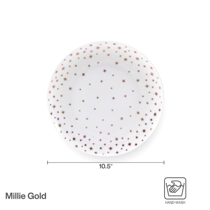 Mikasa Millie Gold Set of 4 10.5-Inch Dinner Plates - Image 4