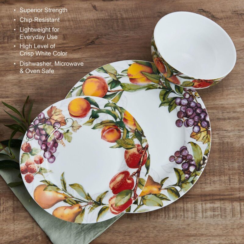 Mikasa Orchard 12-Piece Bone China Dinnerware Set - Image 2