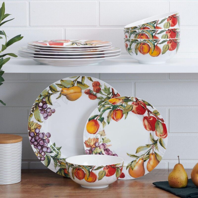 Mikasa Orchard 12-Piece Bone China Dinnerware Set - Image 9