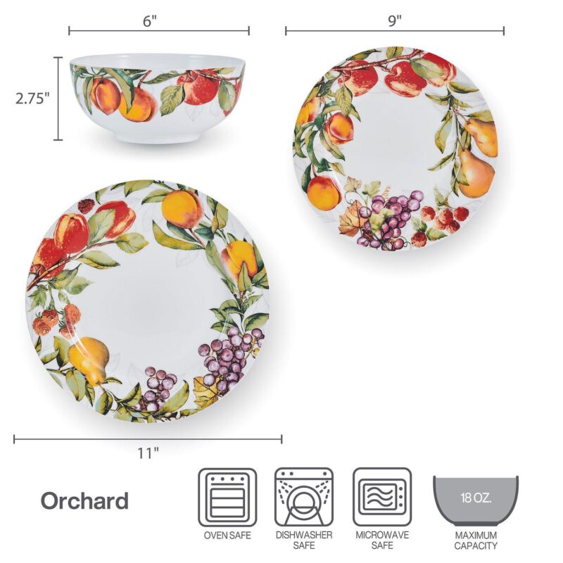 Mikasa Orchard 12-Piece Bone China Dinnerware Set - Image 10