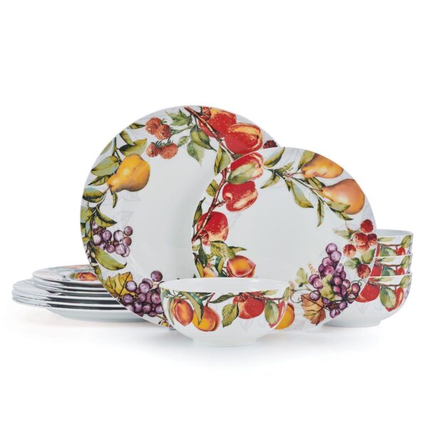 Mikasa Orchard 12-Piece Bone China Dinnerware Set