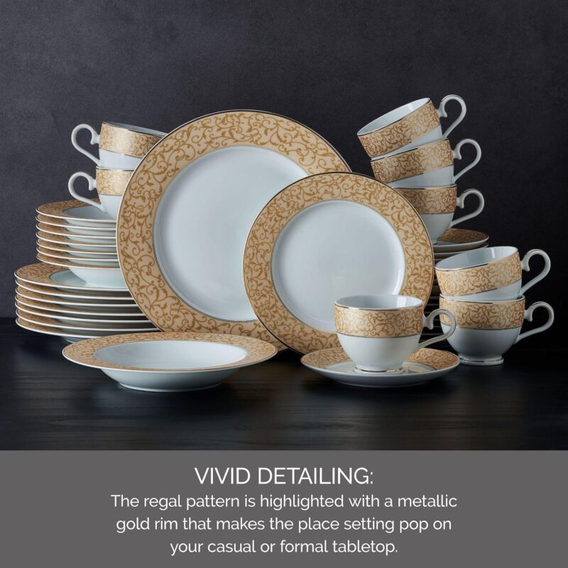 Mikasa Parchment Gold 40-Piece Dinnerware Set - Image 5