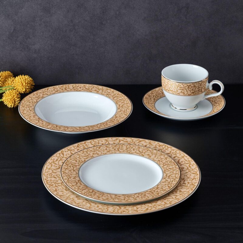 Mikasa Parchment Gold 40-Piece Dinnerware Set - Image 4
