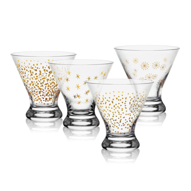 Mikasa Party 4 pc Stemless Martini Glasses Set - Image 3