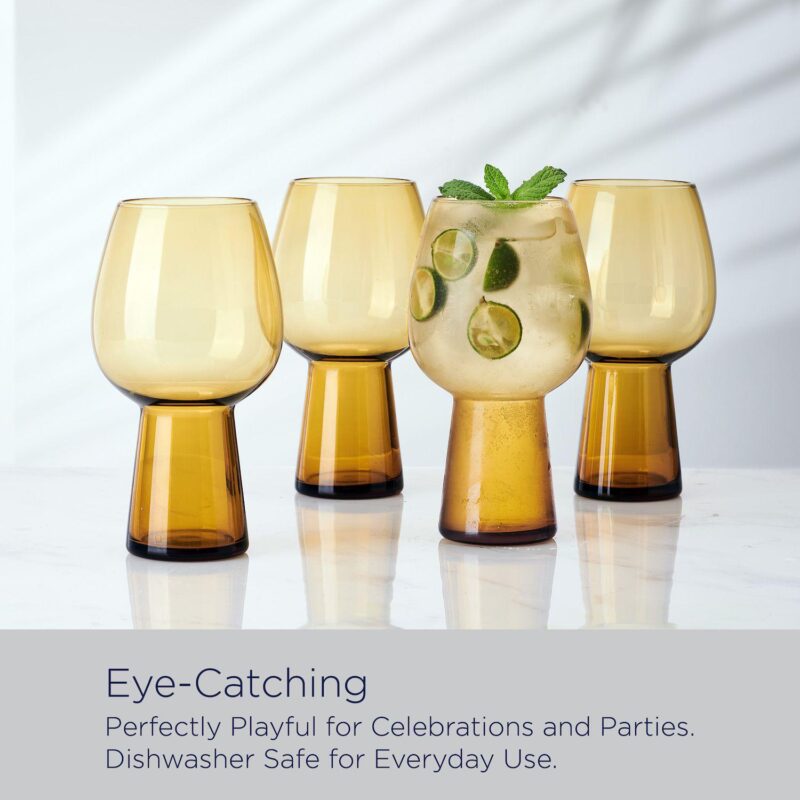 Mikasa Phoebe 4 pc Beer Goblets Set - Image 4
