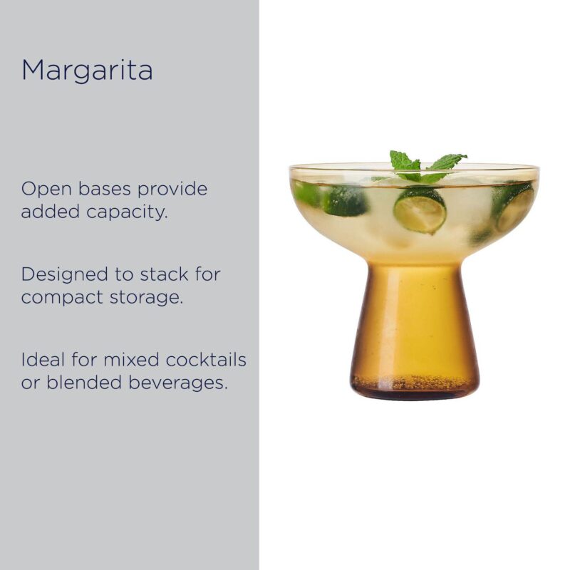 Mikasa Phoebe 4 pc Margarita Glasses Set - Image 3
