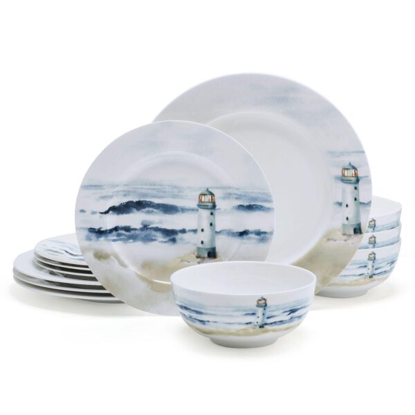 Mikasa Seaside 12-Piece Bone China Dinnerware Set