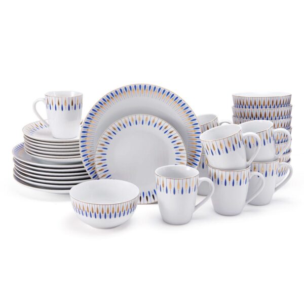 Mikasa Starburst Blue 32-Piece Dinnerware Set