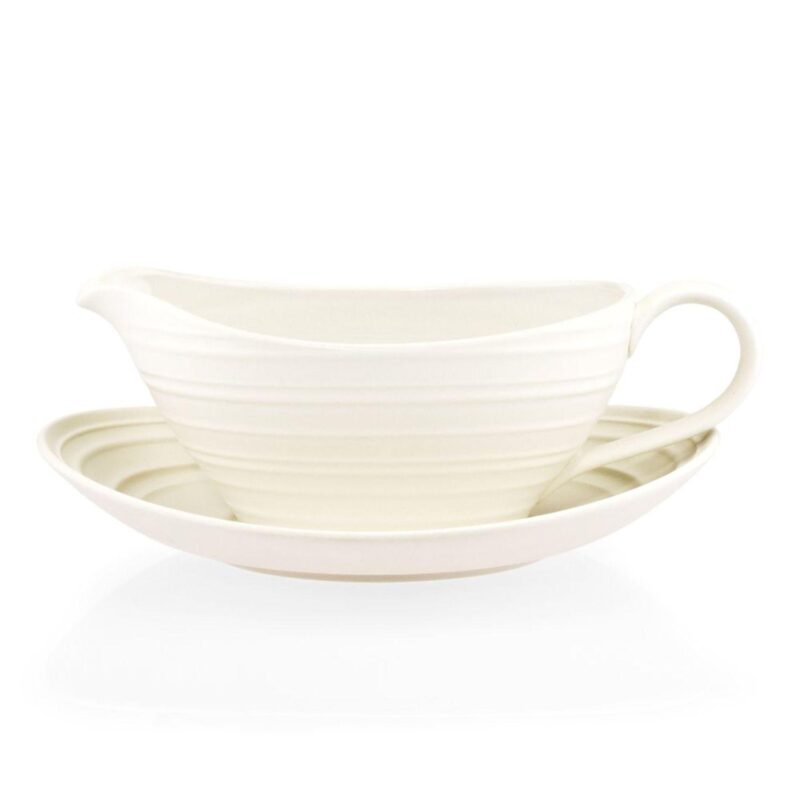 Mikasa Swirl White Gravy Boat