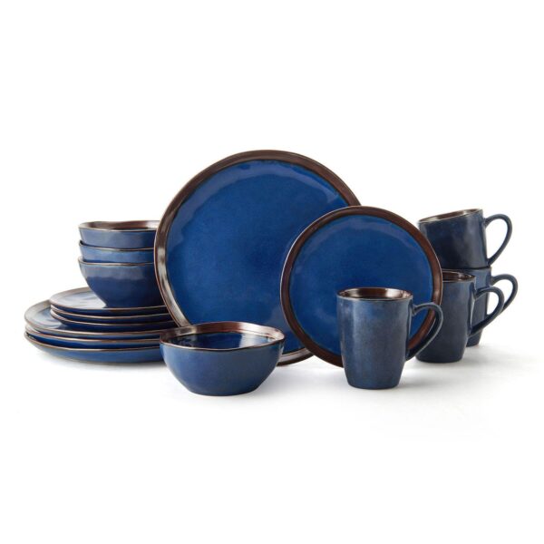 Mikasa Talia Blue 16-Piece Stoneware Dinnerware Set