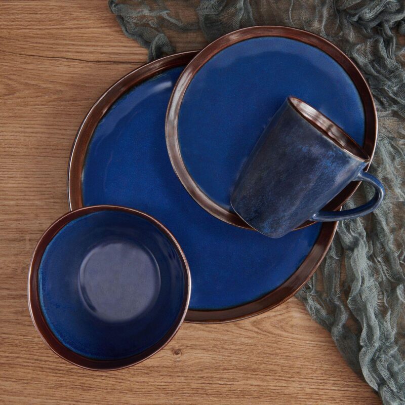 Mikasa Talia Blue 16-Piece Stoneware Dinnerware Set - Image 2