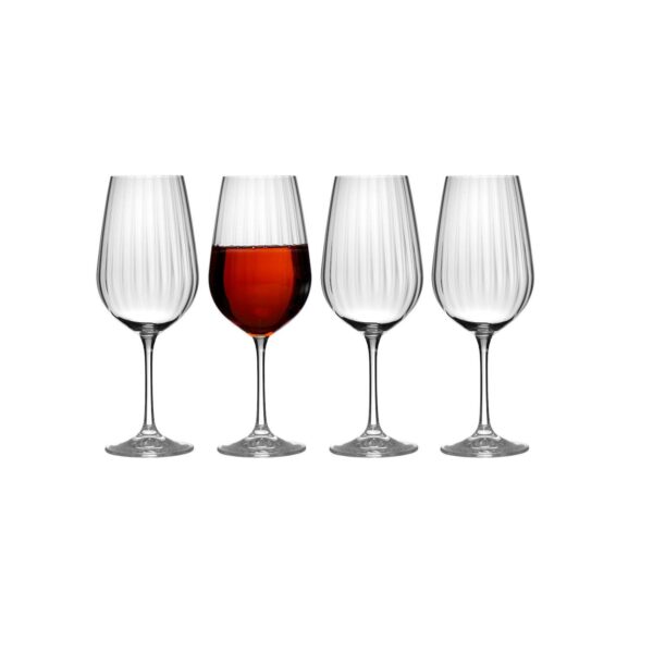 Mikasa Verve 4 pc Red Wine Glasses Set