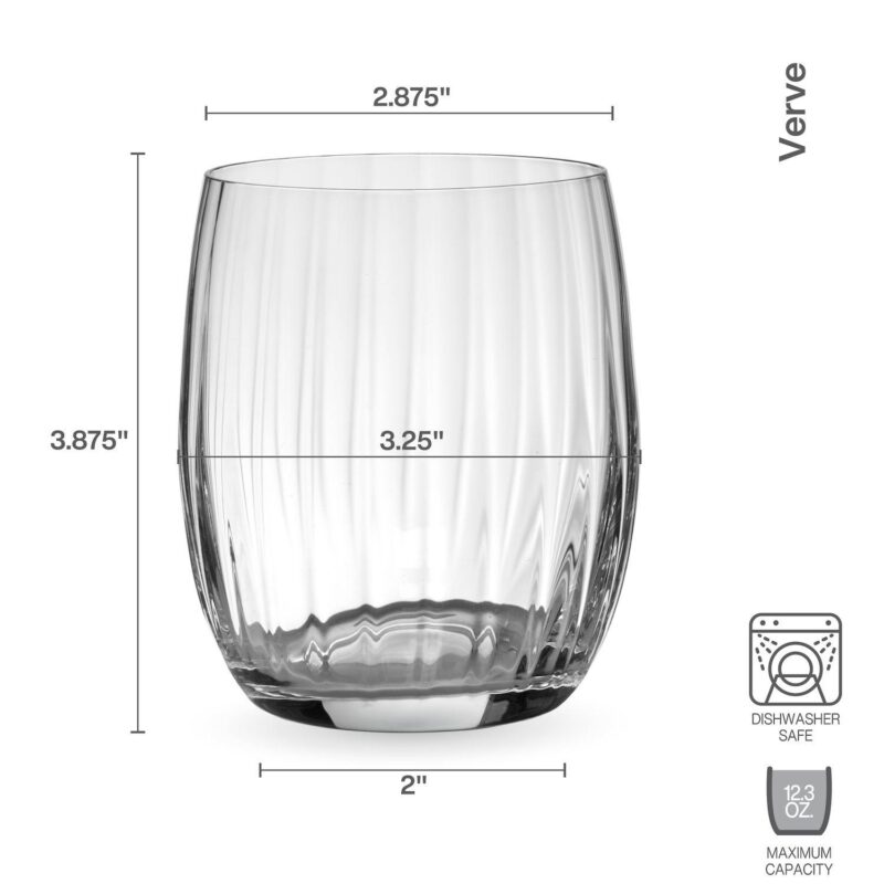 Mikasa Verve 4 pc Stemless Spirit Glasses Set - Image 5