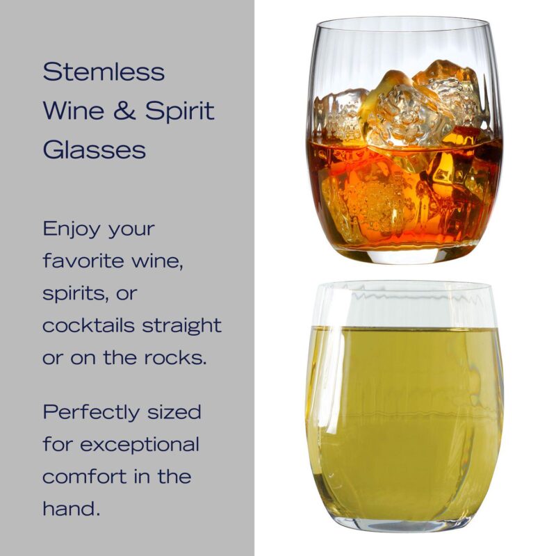 Mikasa Verve 4 pc Stemless Spirit Glasses Set - Image 4