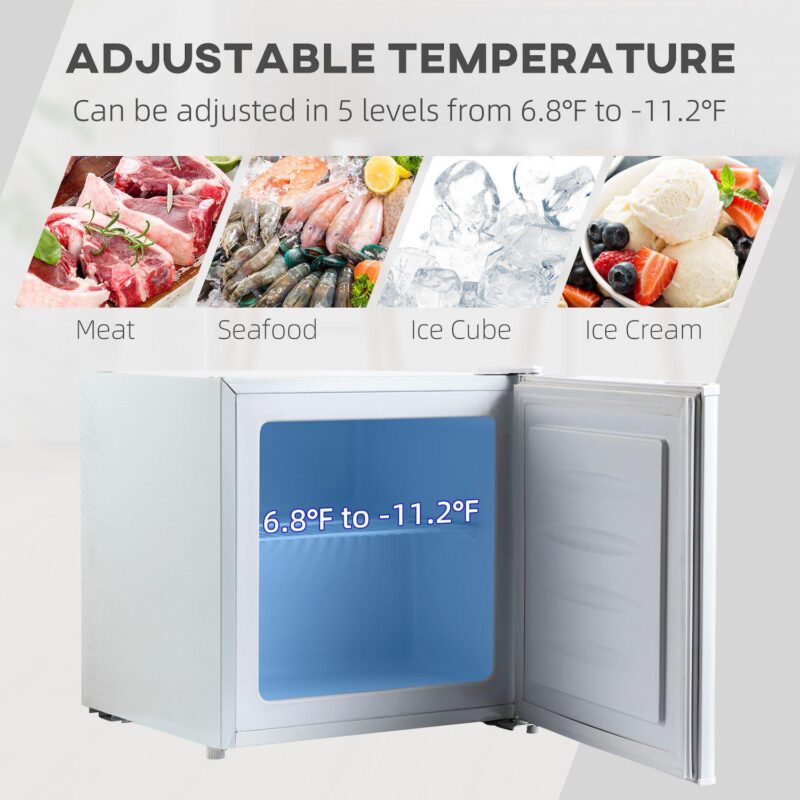 Mini Freezer Countertop 1.1 Cu.ft Compact Upright Freezer For Home Office - Image 4