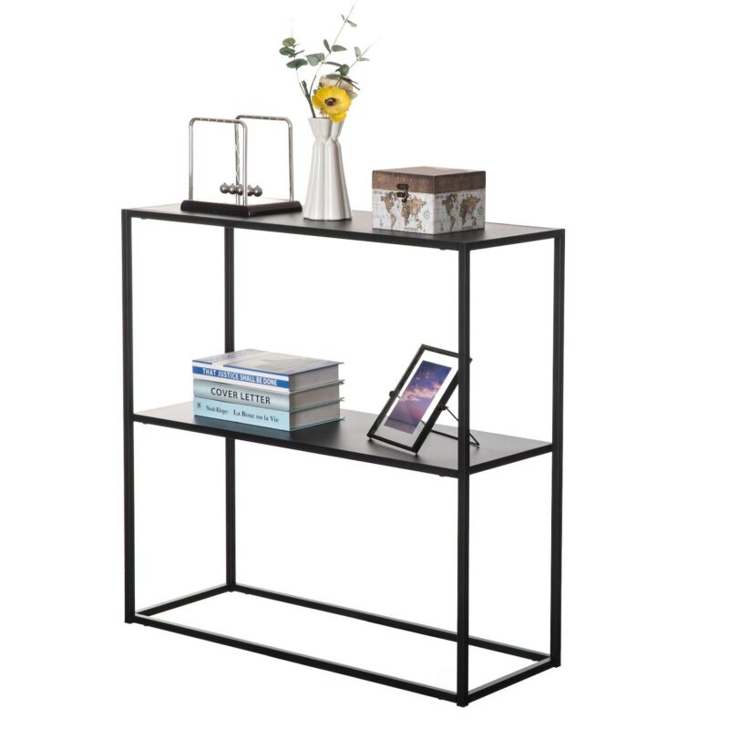 Modern Display Metal Console Table with Open Shelf, for Dining, Entryway and Hallway - Image 3