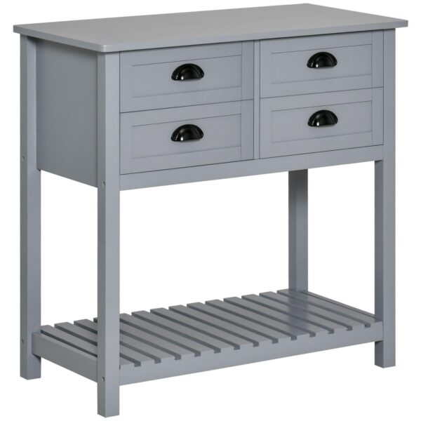 Modern Kitchen Sideboard Buffet Cabinet Serving Console Table W/ Drawers, Grey