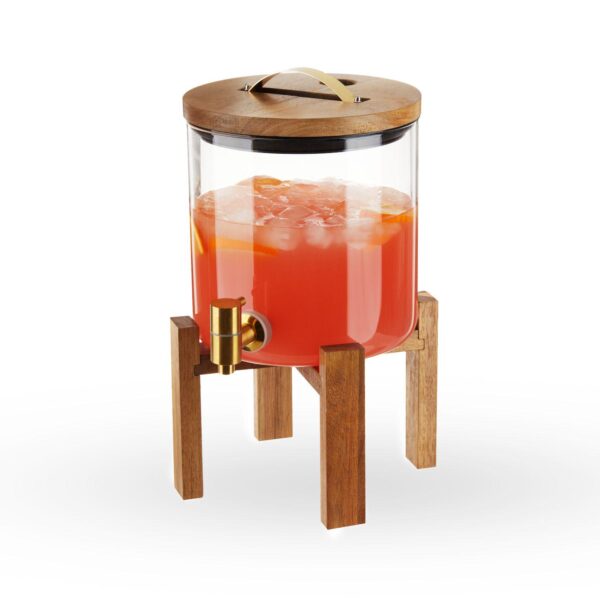 Modern Manor Wood and Glass Drink Dispenser By Twine Living