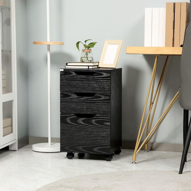 Modern Office Storage Cabinet, Under Desk Cabinet With 3 Drawers - Image 2
