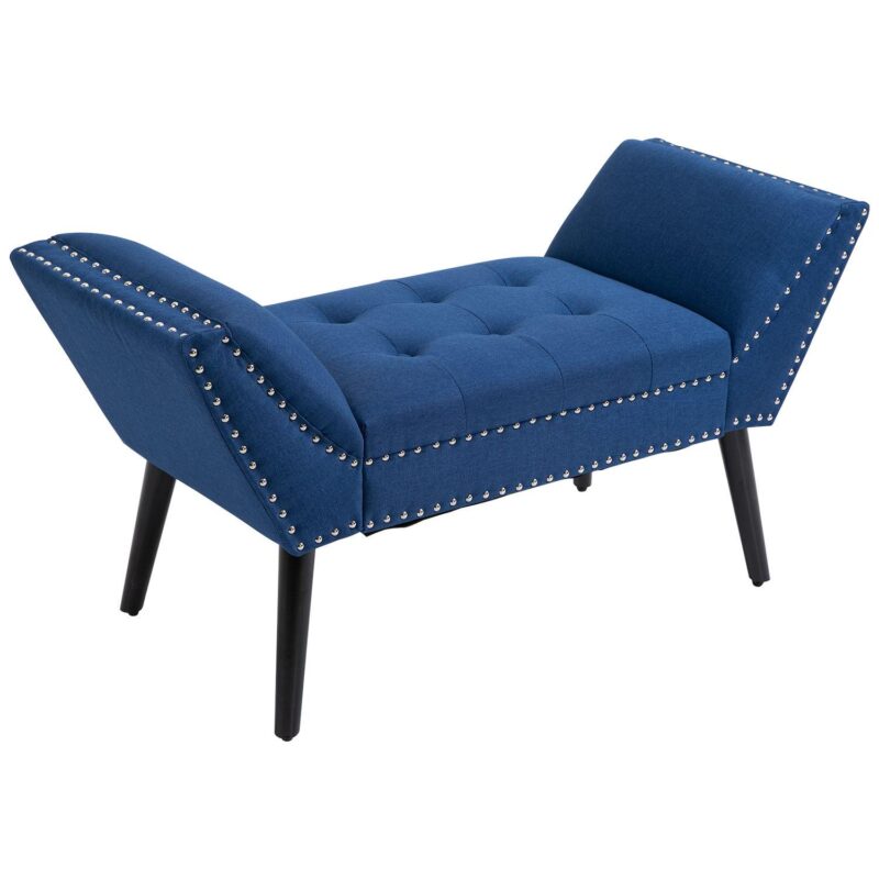 Modern Upholstered Accent Bench W/out Tilted Legs, High-density Sponge - Image 7