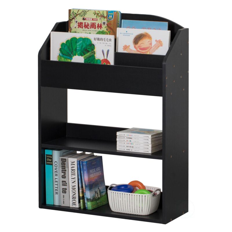 Modern Wooden Storage Bookcase With Shelf, Playroom Bedroom Living And Office - Image 6