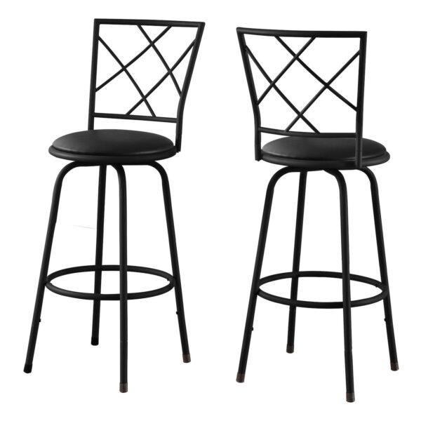 Monarch Contemporary Bar Stool 2-piece Set