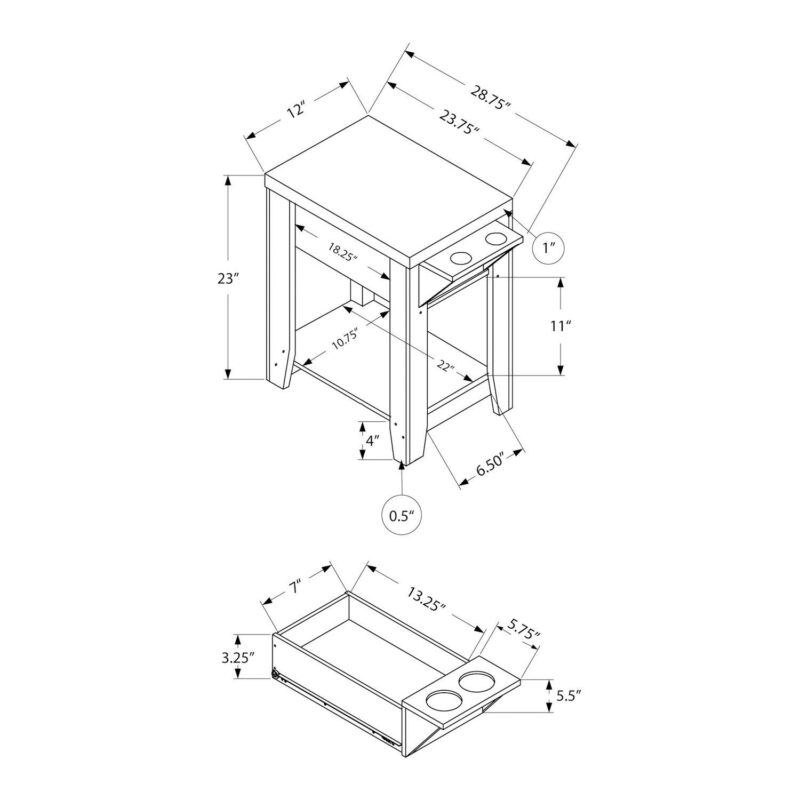 Monarch Cupholder End Table - Image 3