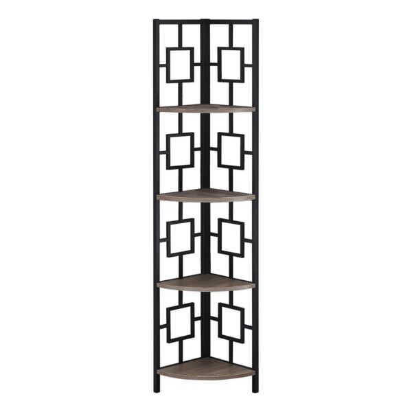 Monarch Geometric Corner Bookcase