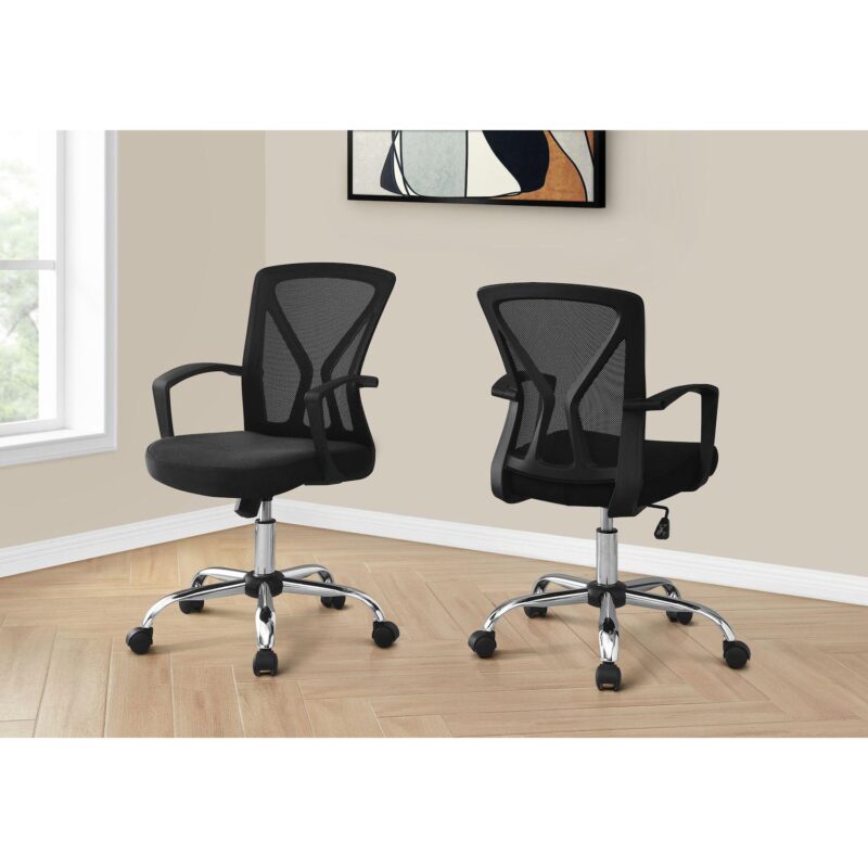 Monarch Mid-Back Adjustable Fixed Armrests Office Chair - Image 2