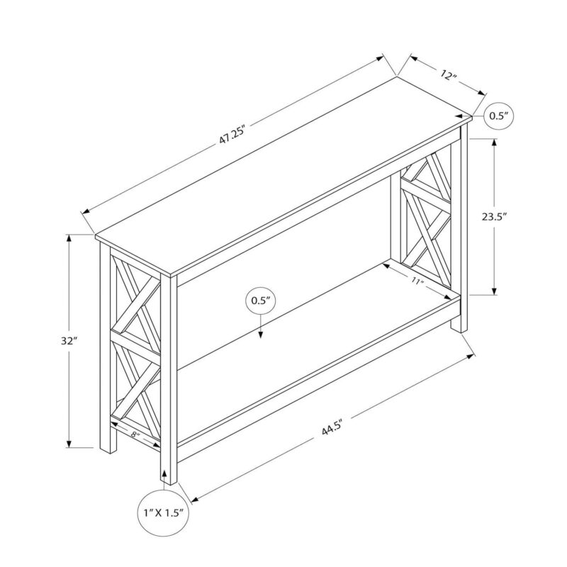 Monarch Narrow Sofa Console Table - Image 10