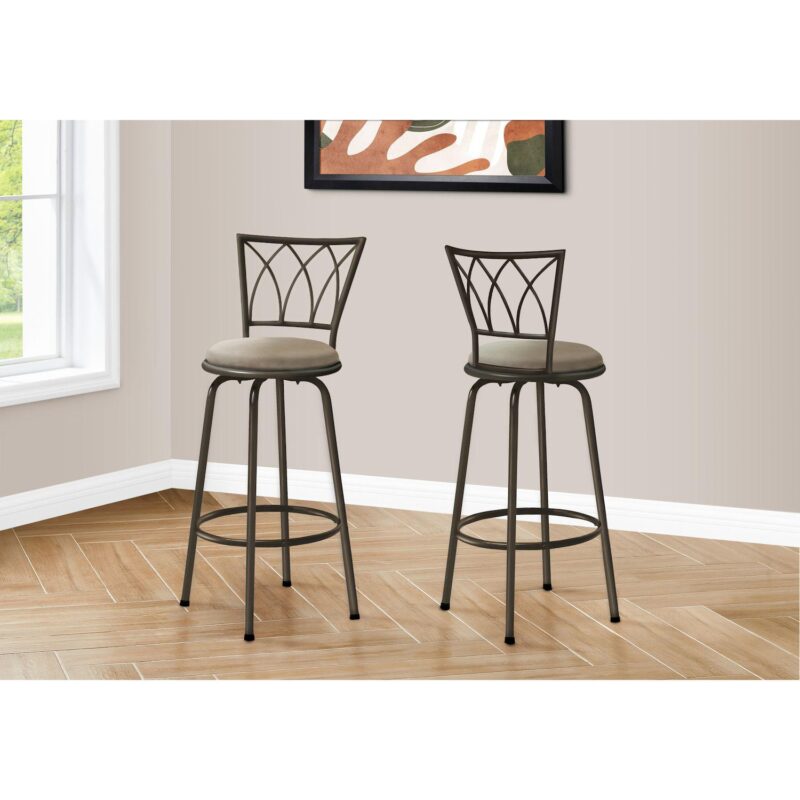 Monarch Swivel Bar Stool 2-piece Set - Image 2