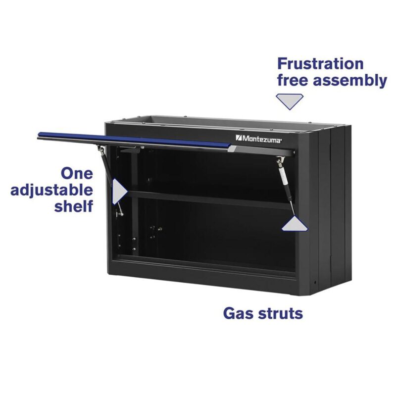 Montezuma Steel Garage Tool Storage System 30.5 x 12  Locking Single Door Wall Cabinet, Black - Image 2