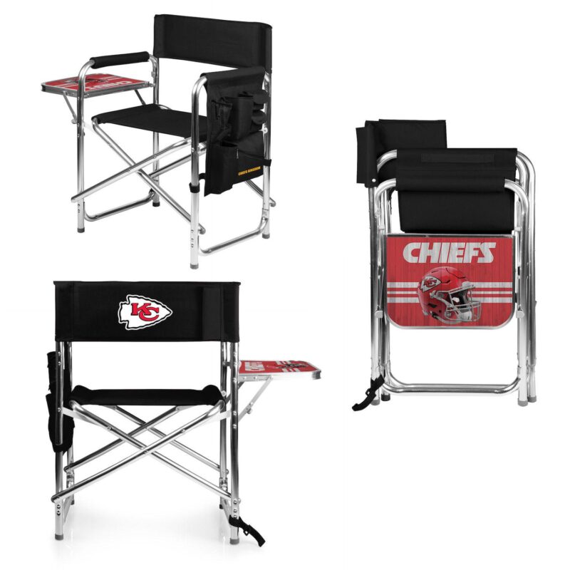 NFL Kansas City Chiefs Sports Chair with Side Table - Image 2