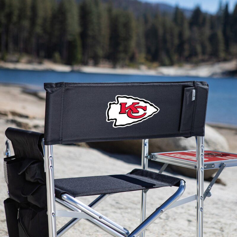 NFL Kansas City Chiefs Sports Chair with Side Table - Image 3