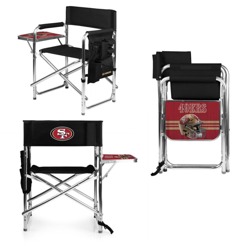 NFL San Francisco 49ers Sports Chair with Side Table - Image 2