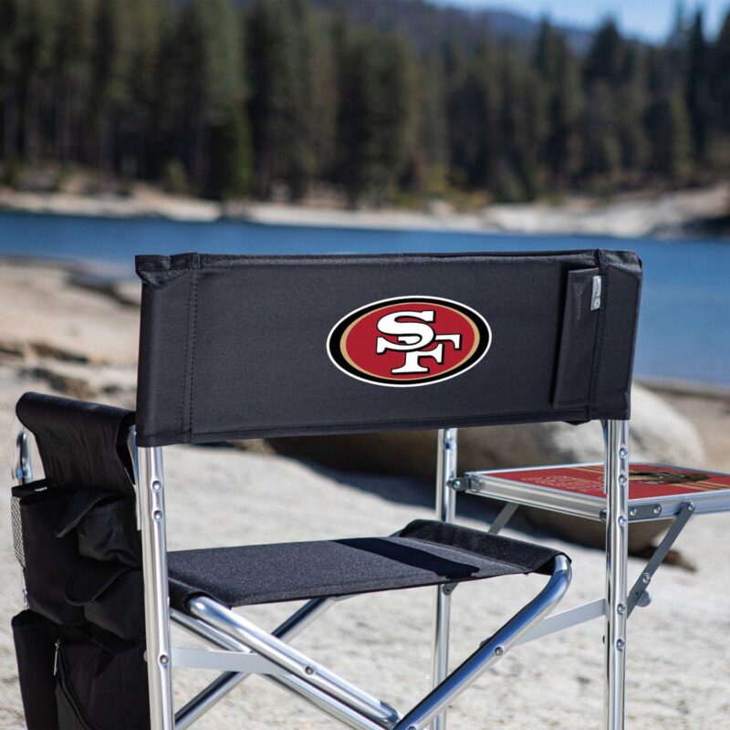 NFL San Francisco 49ers Sports Chair with Side Table - Image 3