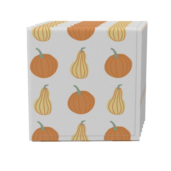 Napkin Set of 4, 100% Cotton, 20x20 , Pastel Pumpkins