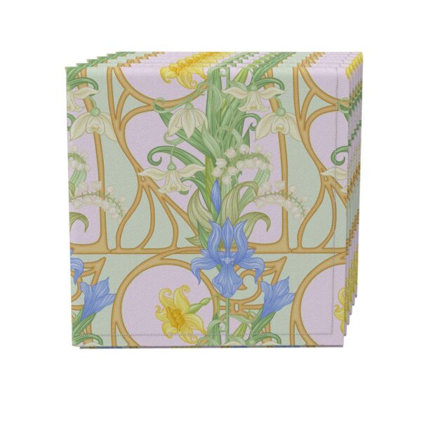 Napkin Set of 4, 100% Cotton, 20x20 , Floral 140