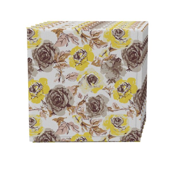 Napkin Set of 4, 100% Cotton, 20x20 , Floral 131