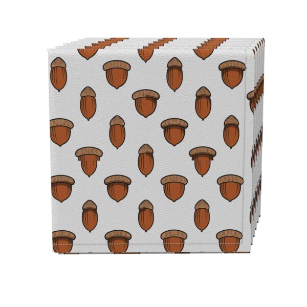 Napkin Set of 4, 100% Cotton, 20x20 , Falling Acorns