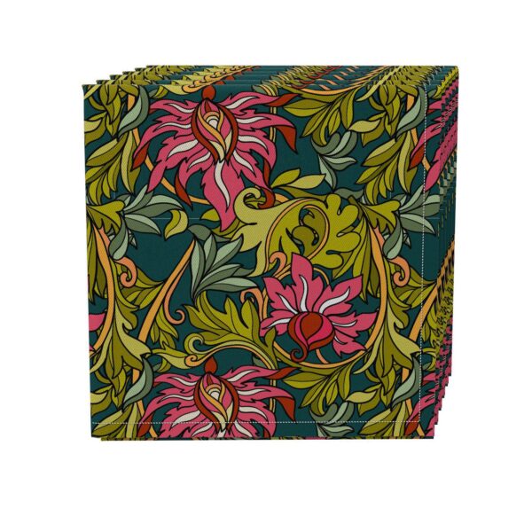 Napkin Set of 4, 100% Cotton, 20x20 , Floral 8