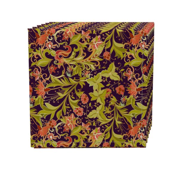 Napkin Set of 4, 100% Cotton, 20x20 , Floral 23